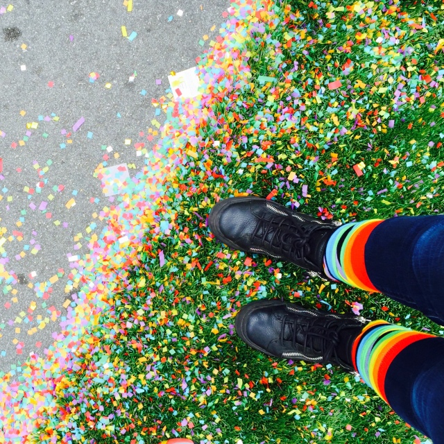 rainbow confetti. 